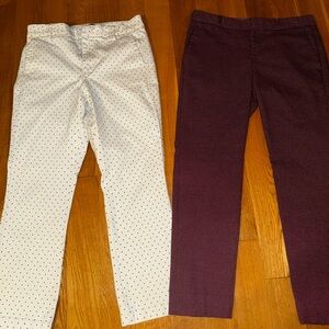 (2) dress pants j.crew banana republic